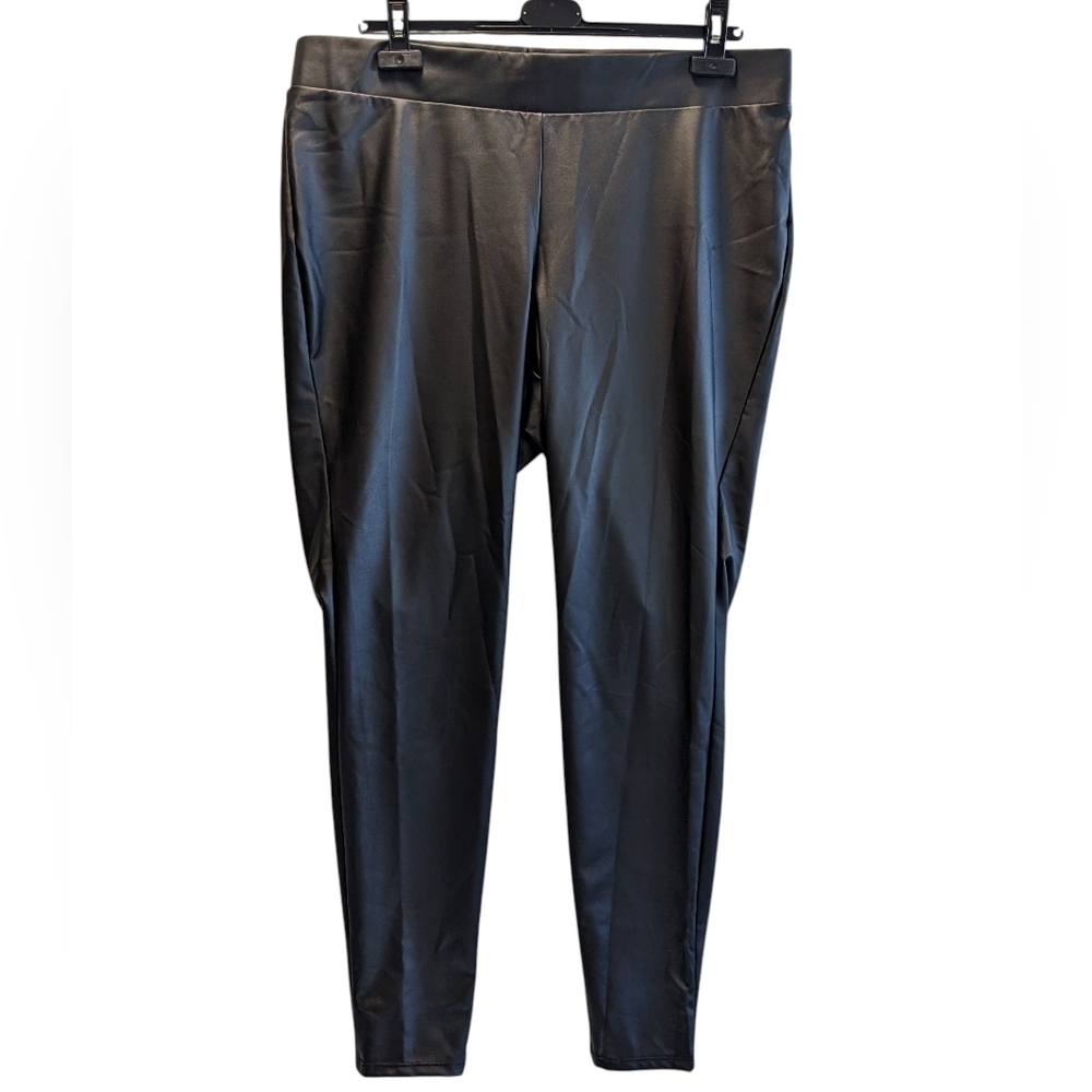 Torrid Black Vegan Leather Leather Lightweight Leggings Plus Size 2X